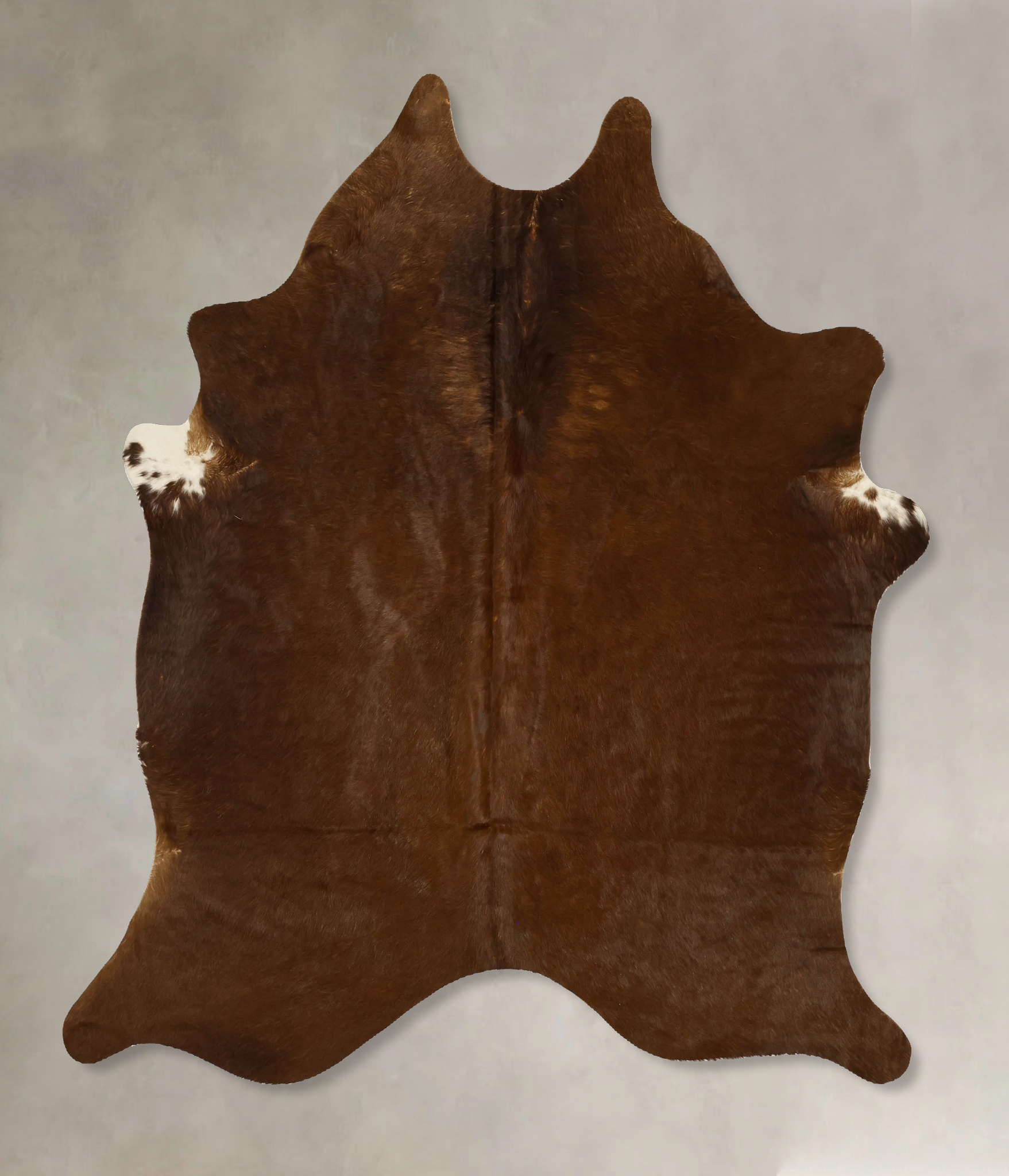 Solid Brown Cowhide Rug #B11778