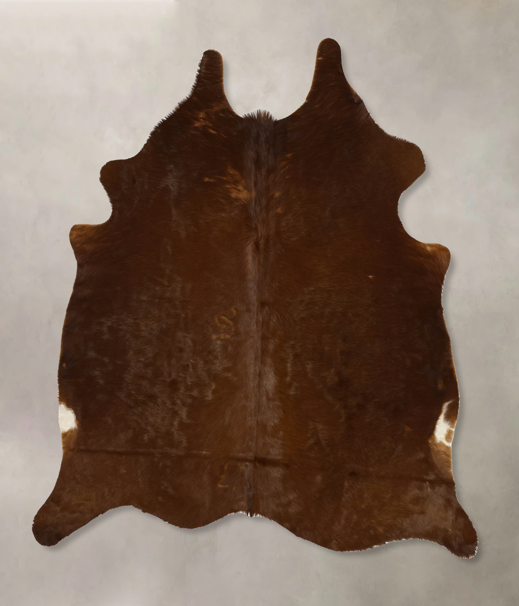 Solid Brown Cowhide Rug #B11779