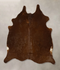 Solid Brown Large Brazilian Cowhide Rug 6'3