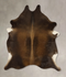 Chocolate and White Large Brazilian Cowhide Rug 6'7