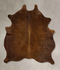 Solid Brown Large Brazilian Cowhide Rug 6'9