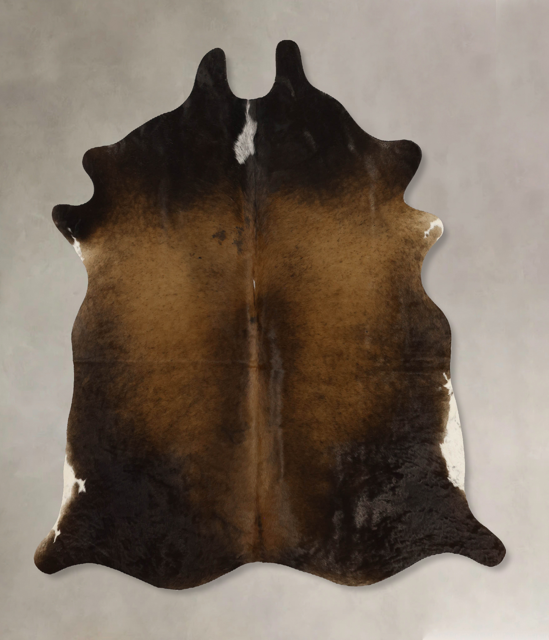 Chocolate and White Cowhide Rug #B11789