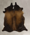 Chocolate and White Large Brazilian Cowhide Rug 6'6