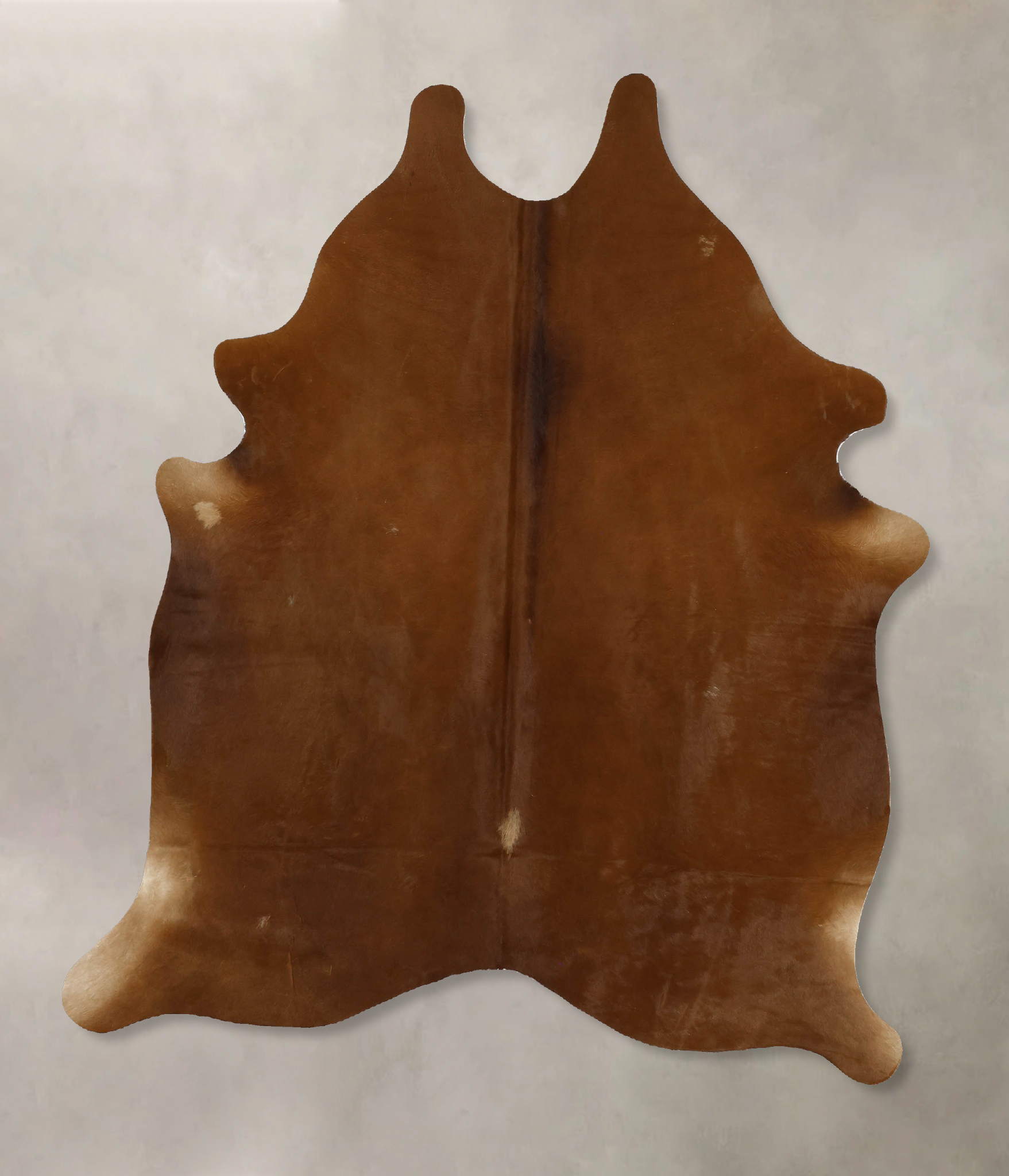 Solid Brown Cowhide Rug #B11790