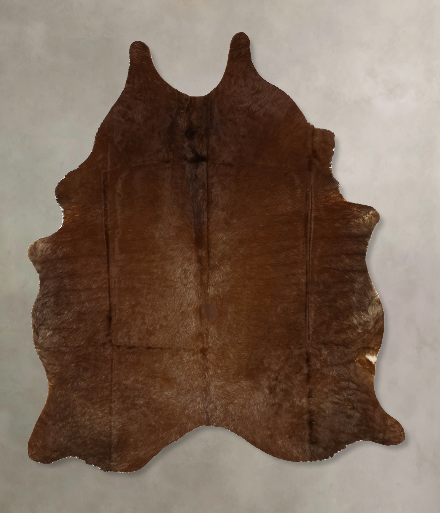 Solid Brown Cowhide Rug #B11801