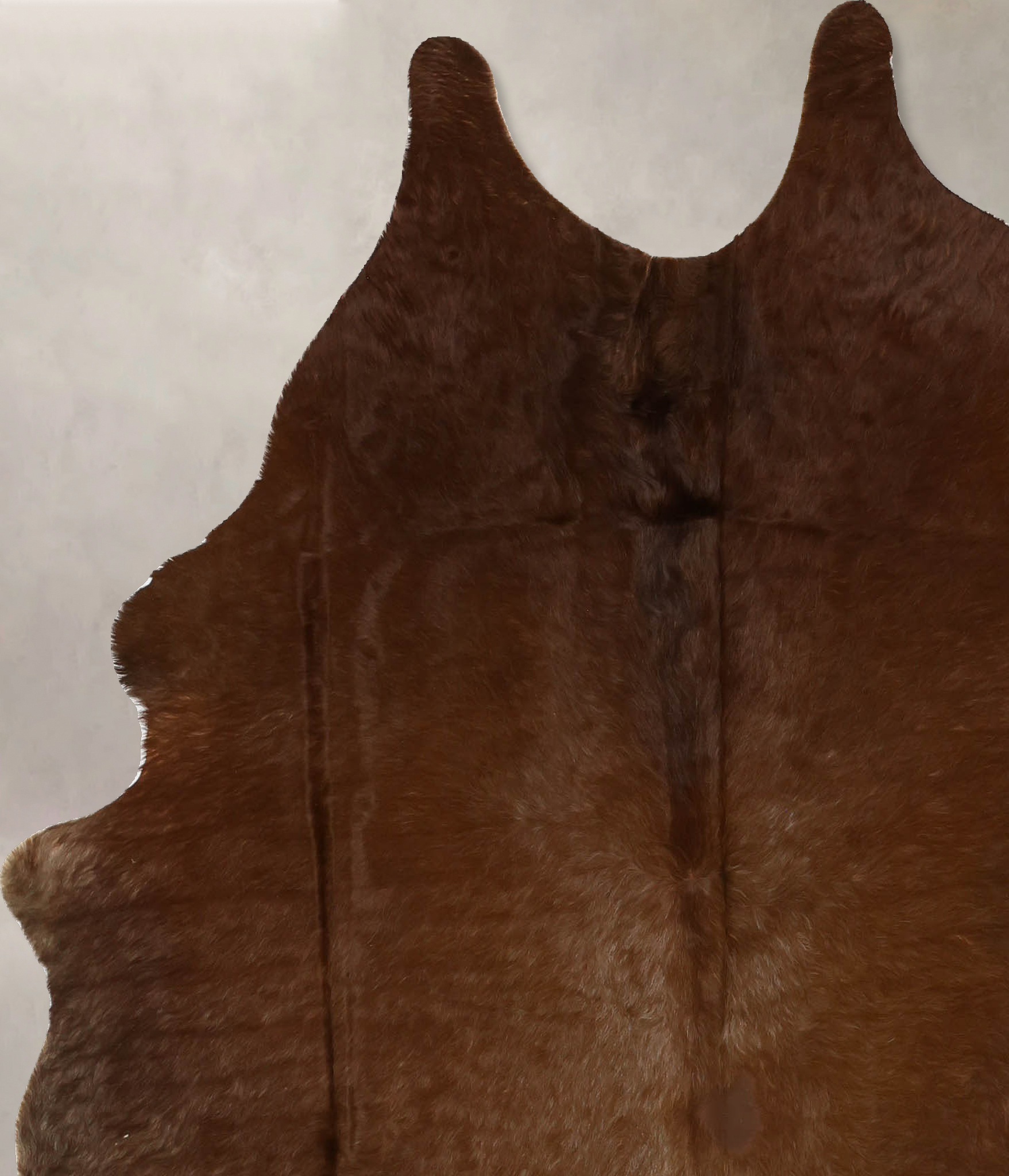 Solid Brown Cowhide Rug #B11801