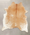 Beige and White X-Large Brazilian Cowhide Rug 7'0