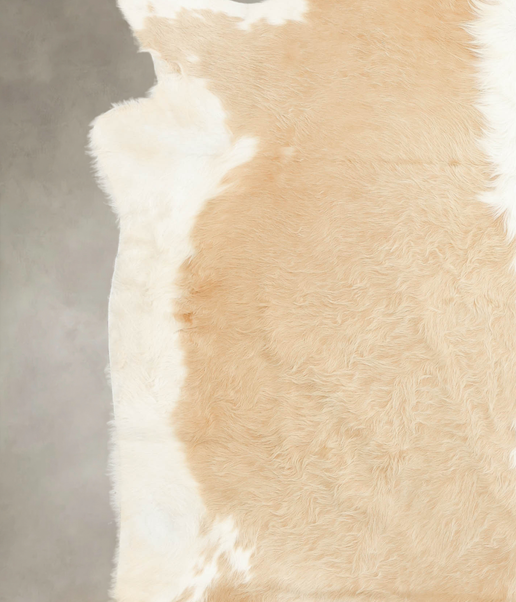 Beige and White Cowhide Rug #B1324