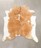 Beige and White X-Large Brazilian Cowhide Rug 7'2