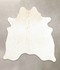 Beige and White X-Large Brazilian Cowhide Rug 6'7