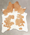 Beige and White X-Large Brazilian Cowhide Rug 7'8