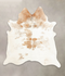 Beige and White XX-Large Brazilian Cowhide Rug 8'0