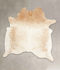 Beige and White X-Large Brazilian Cowhide Rug 6'10