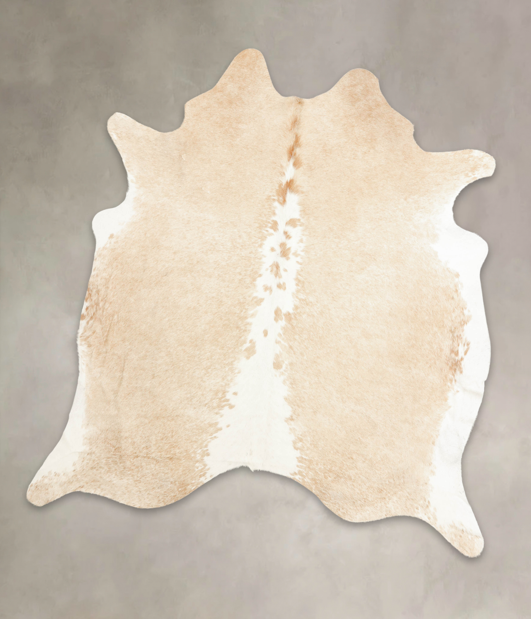 Beige and White Cowhide Rug #B1596