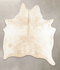 Beige and White X-Large Brazilian Cowhide Rug 7'5