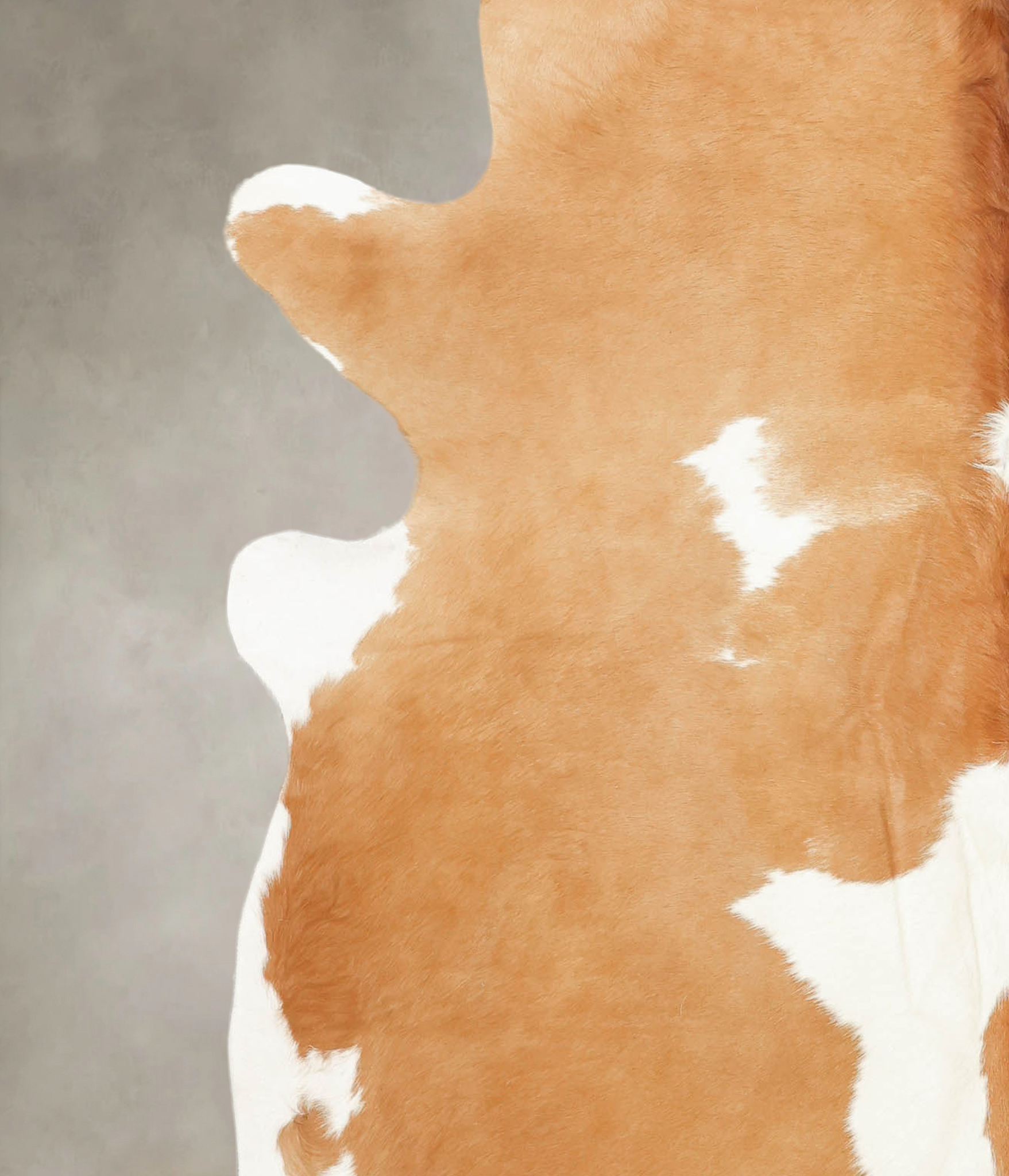 Beige and White Cowhide Rug #B1685