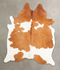 Beige and White XX-Large Brazilian Cowhide Rug 8'0