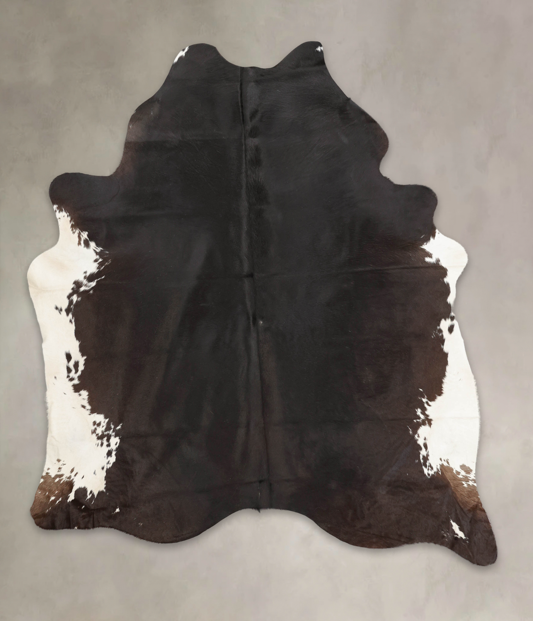 Chocolate and White Cowhide Rug #B1699