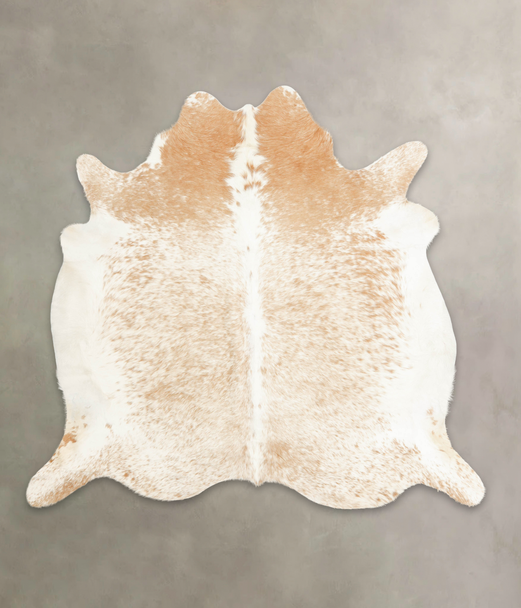 Beige and White Cowhide Rug #B1754