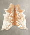 Beige and White X-Large Brazilian Cowhide Rug 7'0