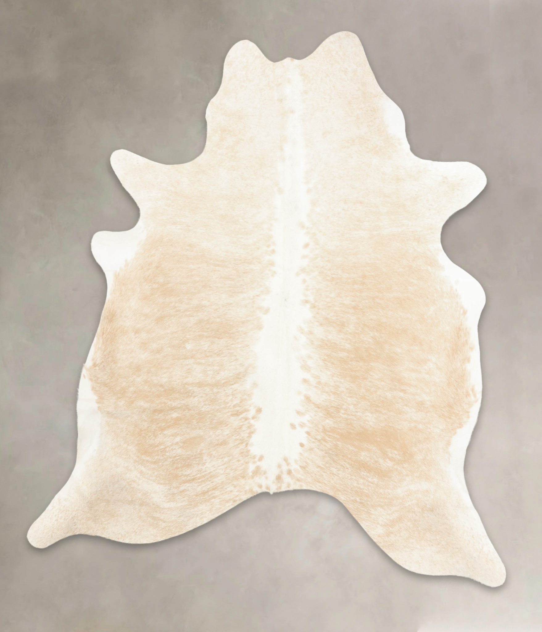 Beige and White Cowhide Rug #B1914