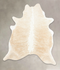 Beige and White X-Large Brazilian Cowhide Rug 7'1