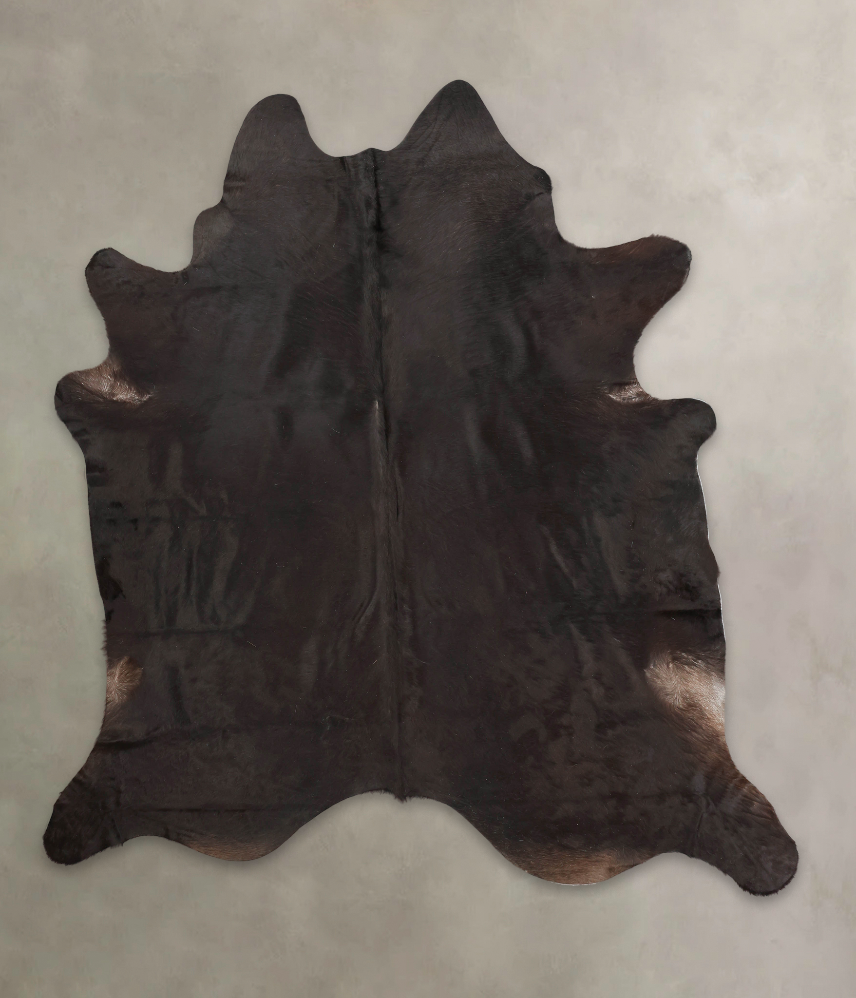 Solid Black Cowhide Rug #B1992