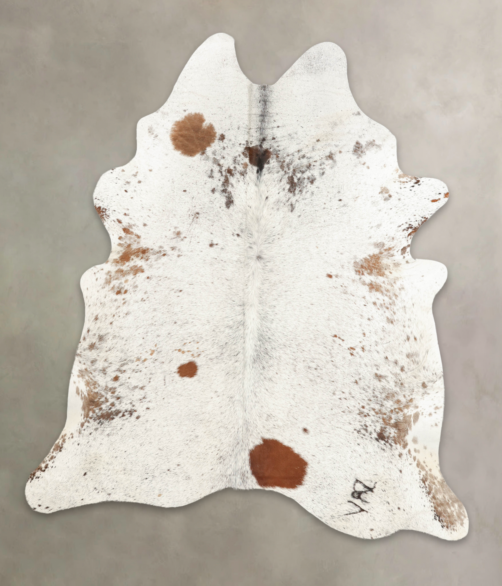 Salt and Pepper Brown Cowhide Rug #B2144