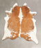 Beige and White X-Large Brazilian Cowhide Rug 7'6