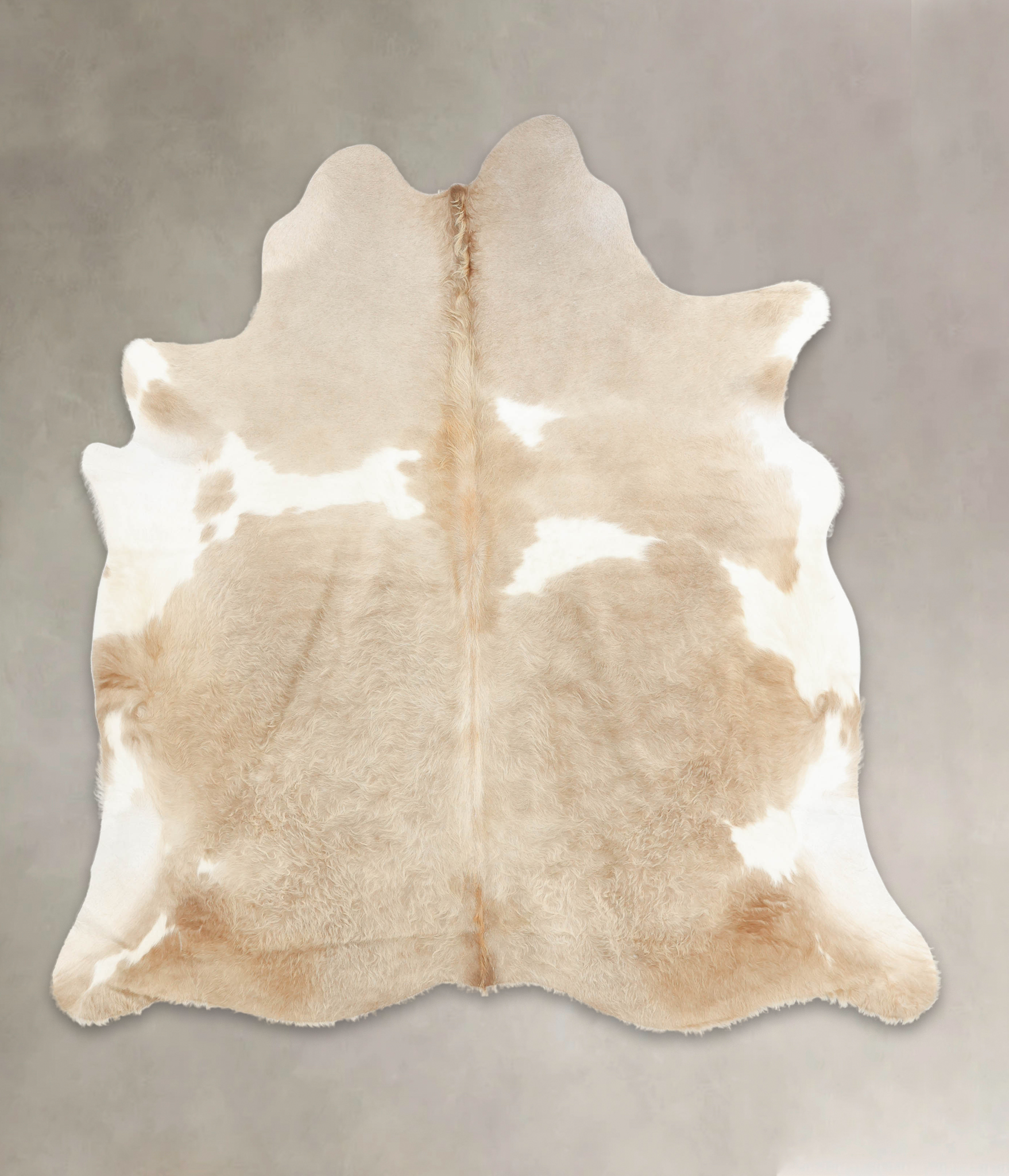 Beige and White Cowhide Rug #B2315