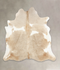 Beige and White X-Large Brazilian Cowhide Rug 6'9