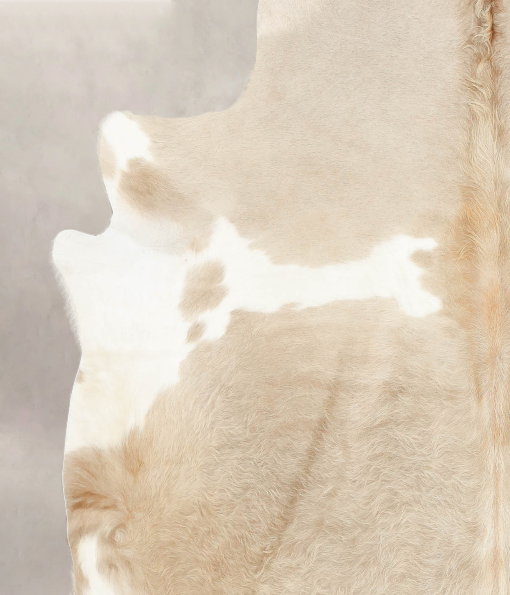 Beige and White Cowhide Rug #B2315