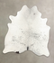 Salt and Pepper Black X-Large Brazilian Cowhide Rug 7'1