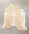 Beige and White XX-Large Brazilian Cowhide Rug 8'2