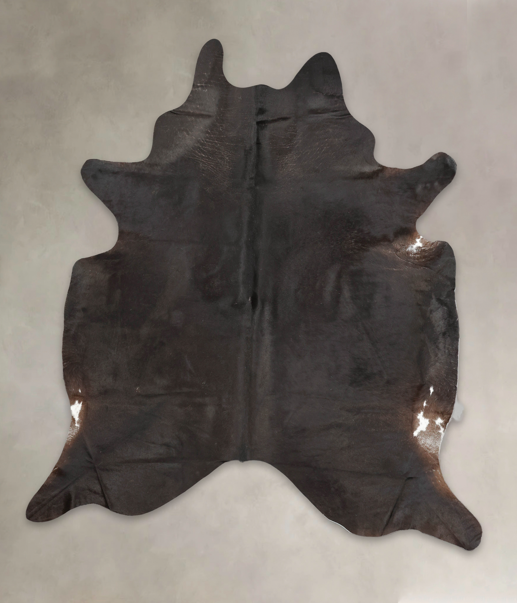 Solid Black Cowhide Rug #B3034