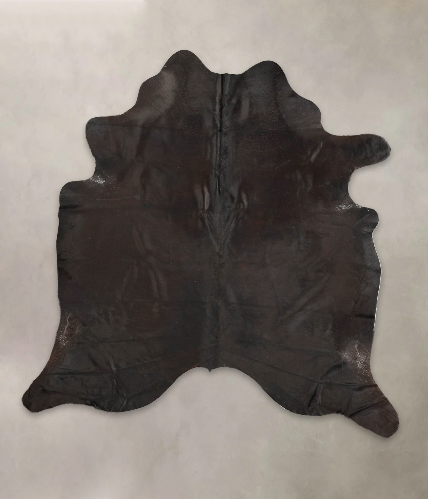 Solid Black Cowhide Rug #B3082