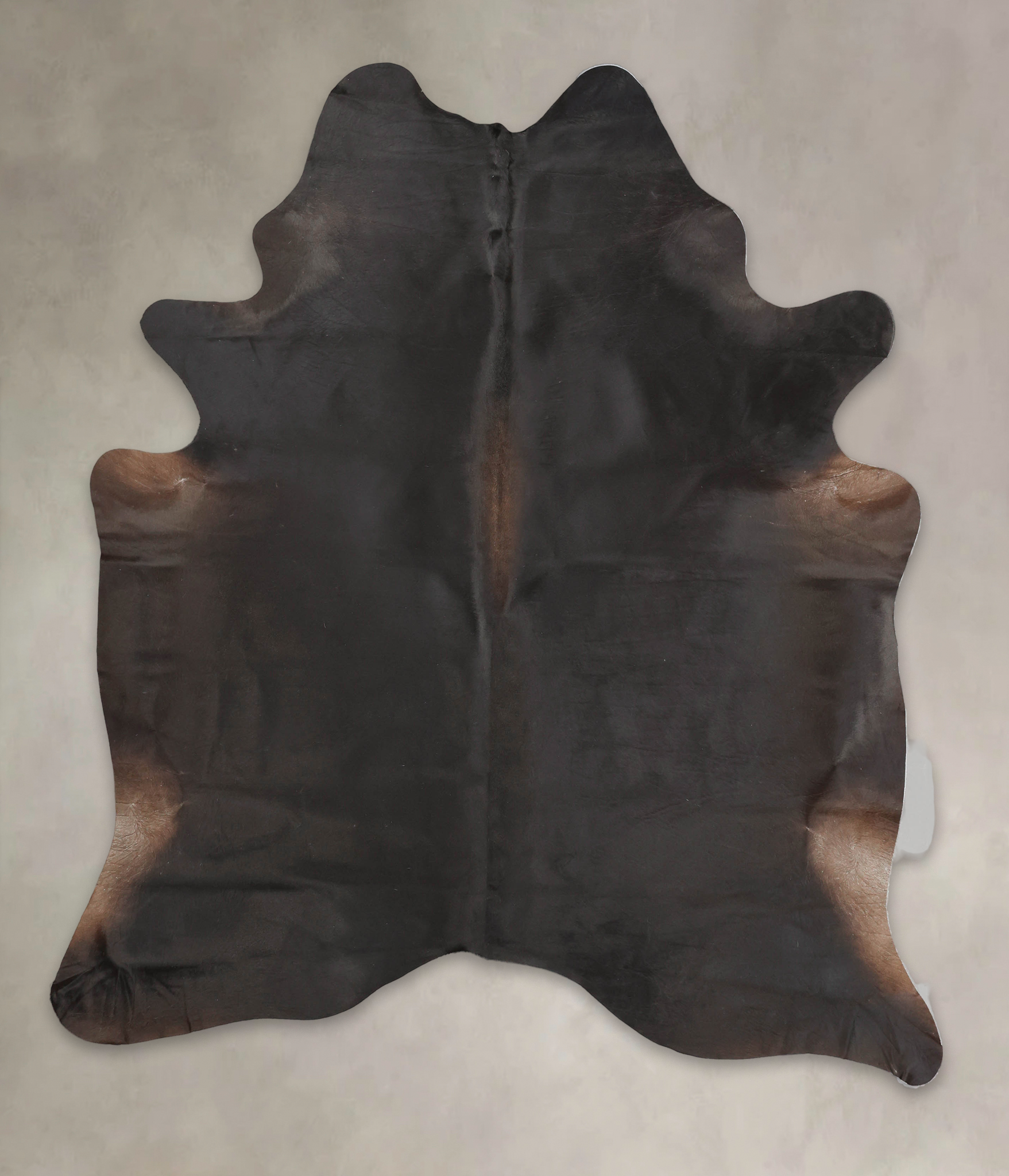 Solid Black Cowhide Rug #B3133