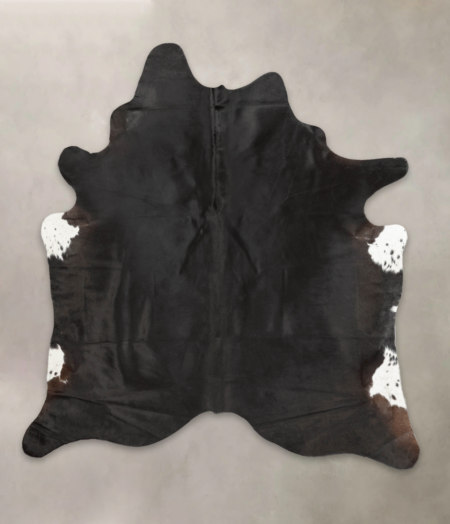 Solid Black Cowhide Rug #B3295