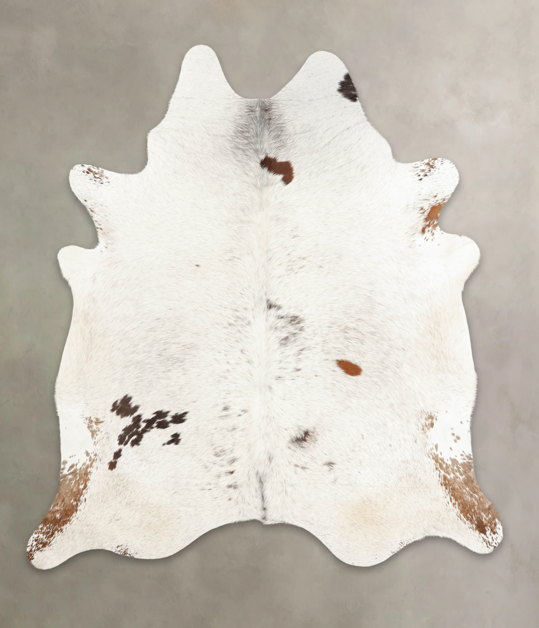 Salt and Pepper Brown Cowhide Rug #B3327