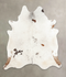 Salt and Pepper Brown XX-Large Brazilian Cowhide Rug 8'3