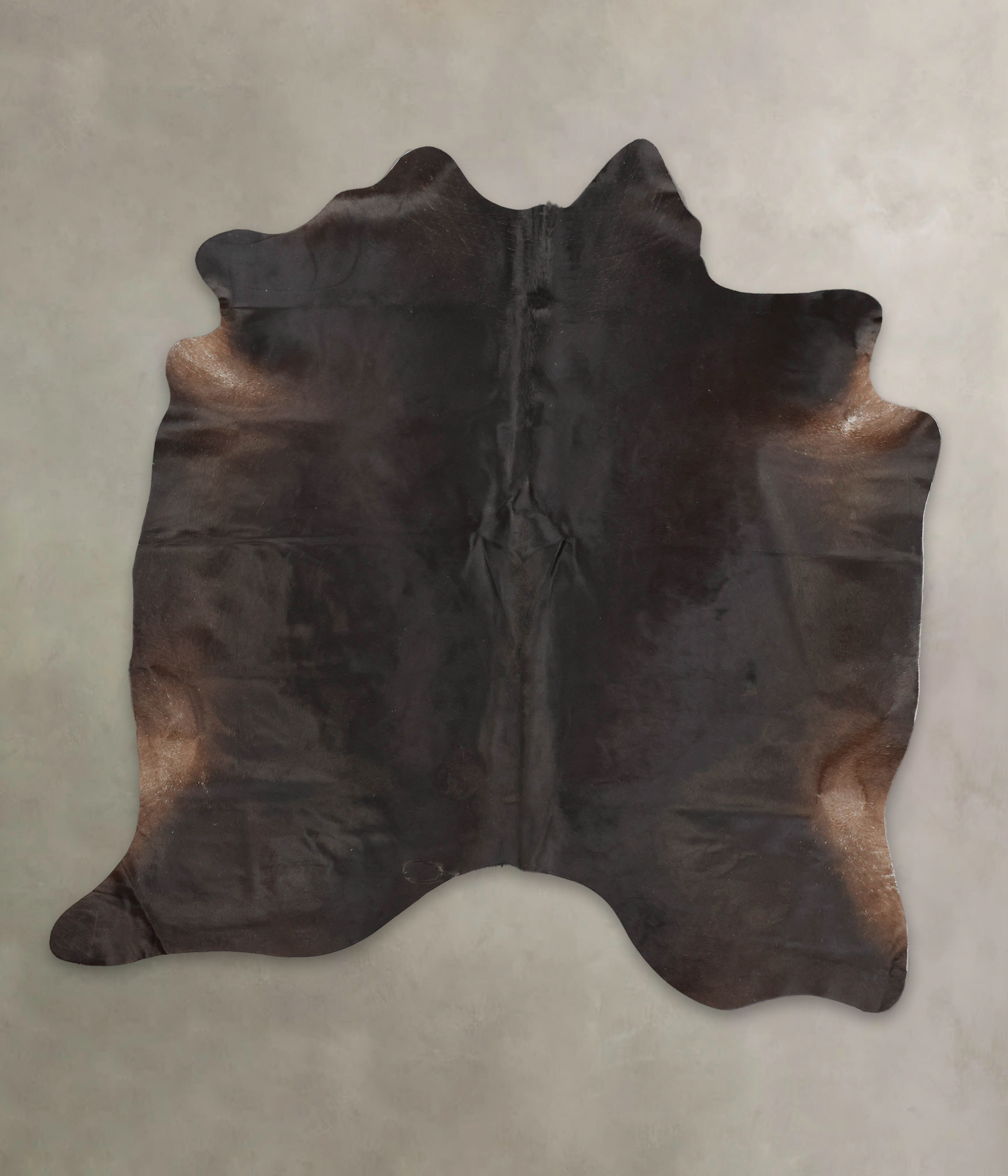 Solid Black Cowhide Rug #B3360