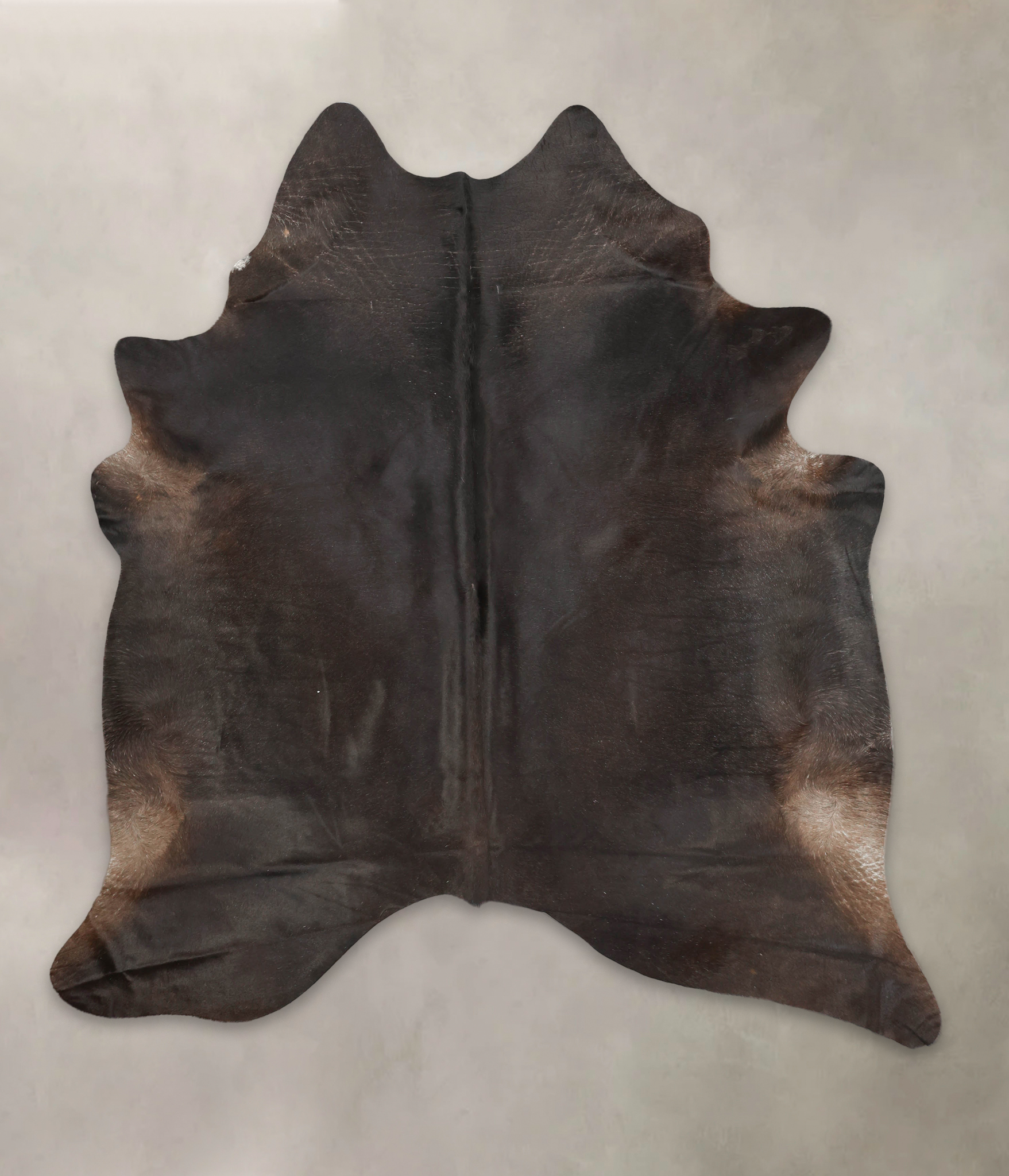 Solid Black Cowhide Rug #B3362