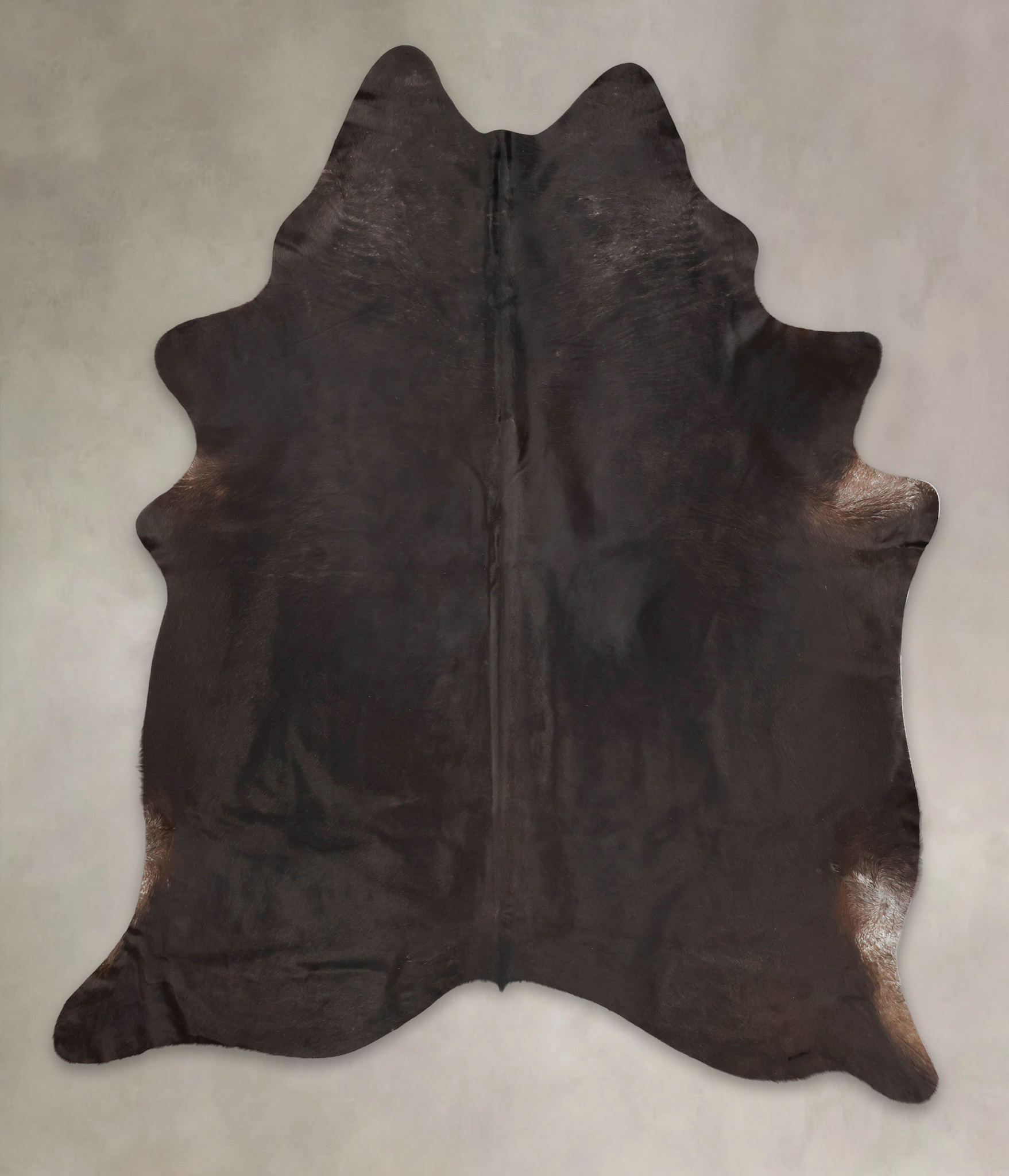 Solid Black Cowhide Rug #B3730