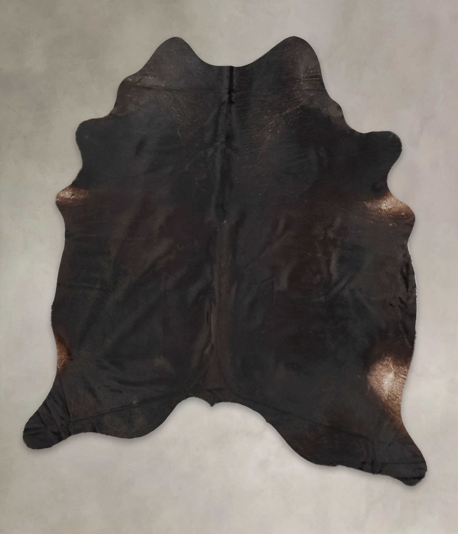 Solid Black Cowhide Rug #B3857