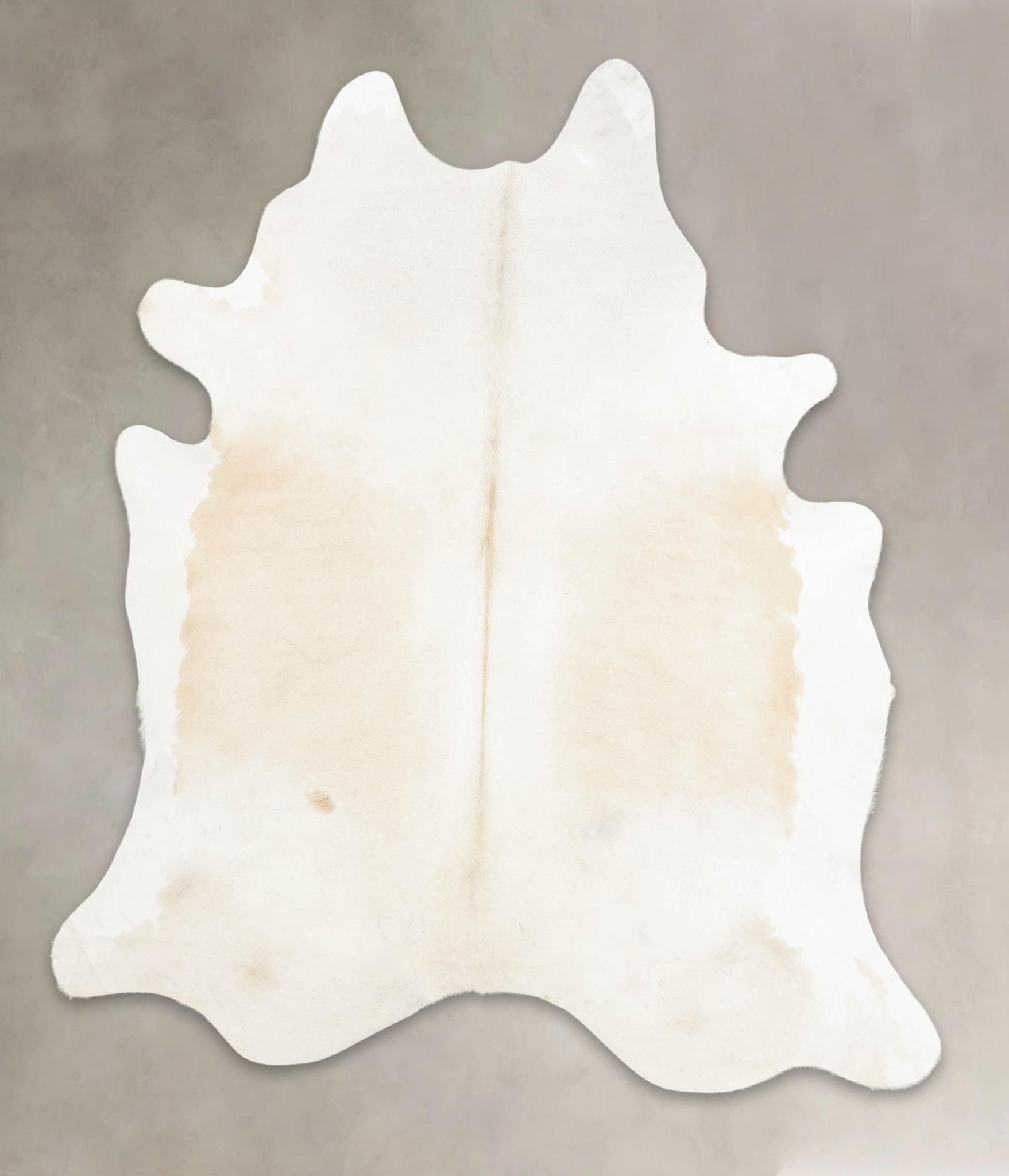 Beige and White Cowhide Rug #B3868