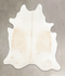 Beige and White X-Large Brazilian Cowhide Rug 7'7