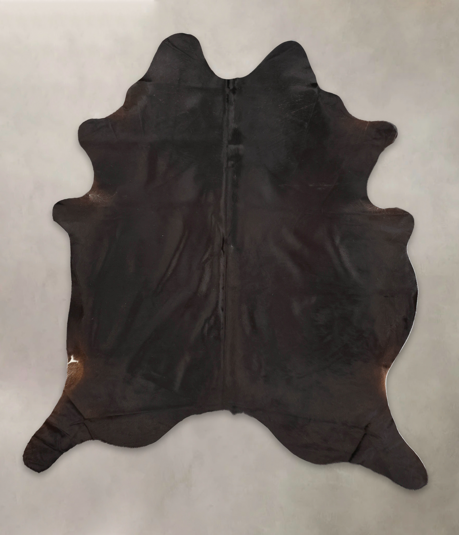 Solid Black Cowhide Rug #B3966