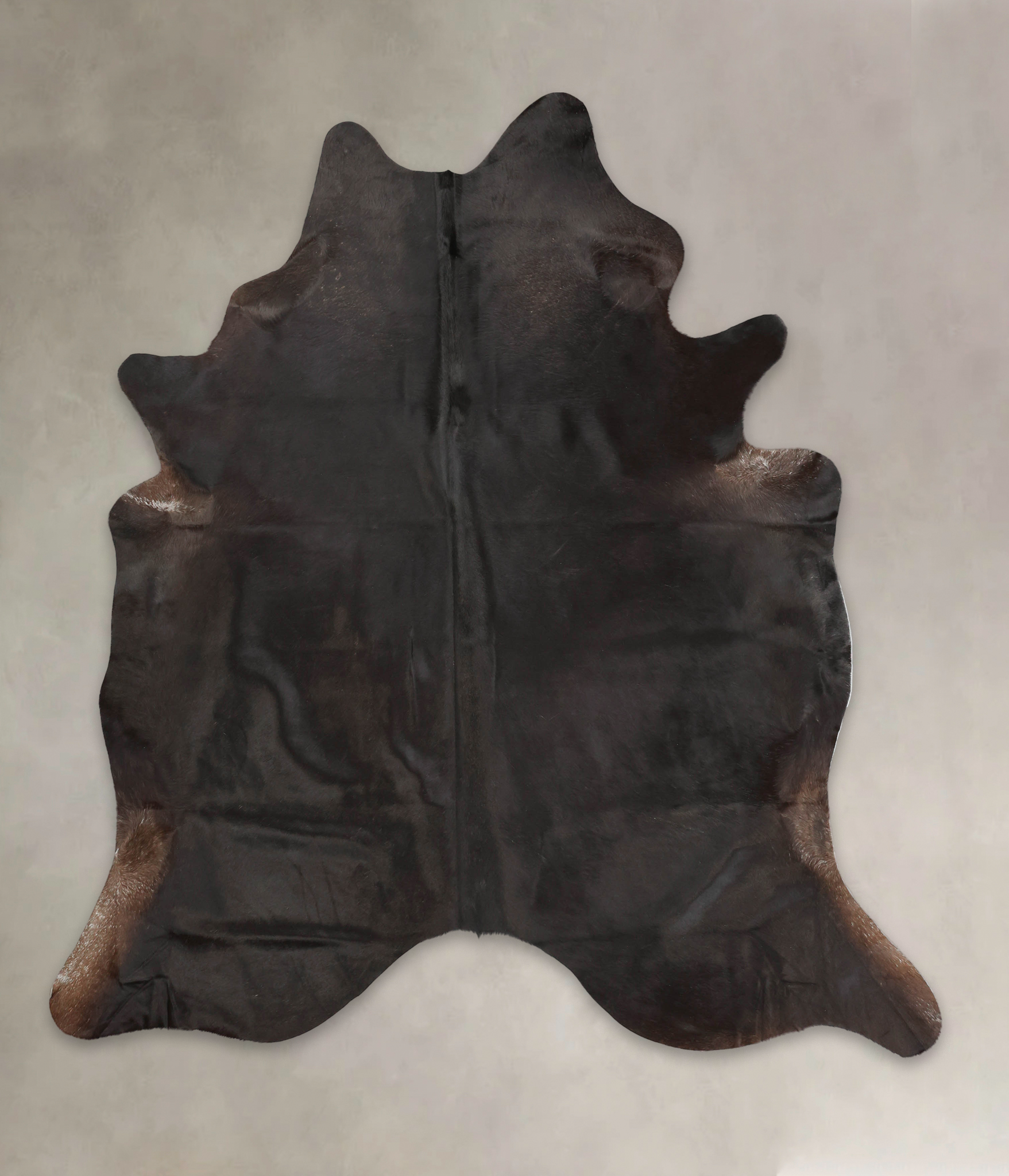 Solid Black Cowhide Rug #B3970