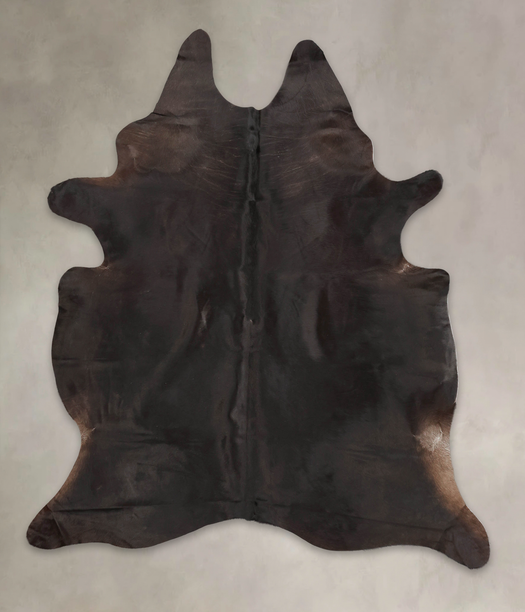 Solid Black Cowhide Rug #B3991