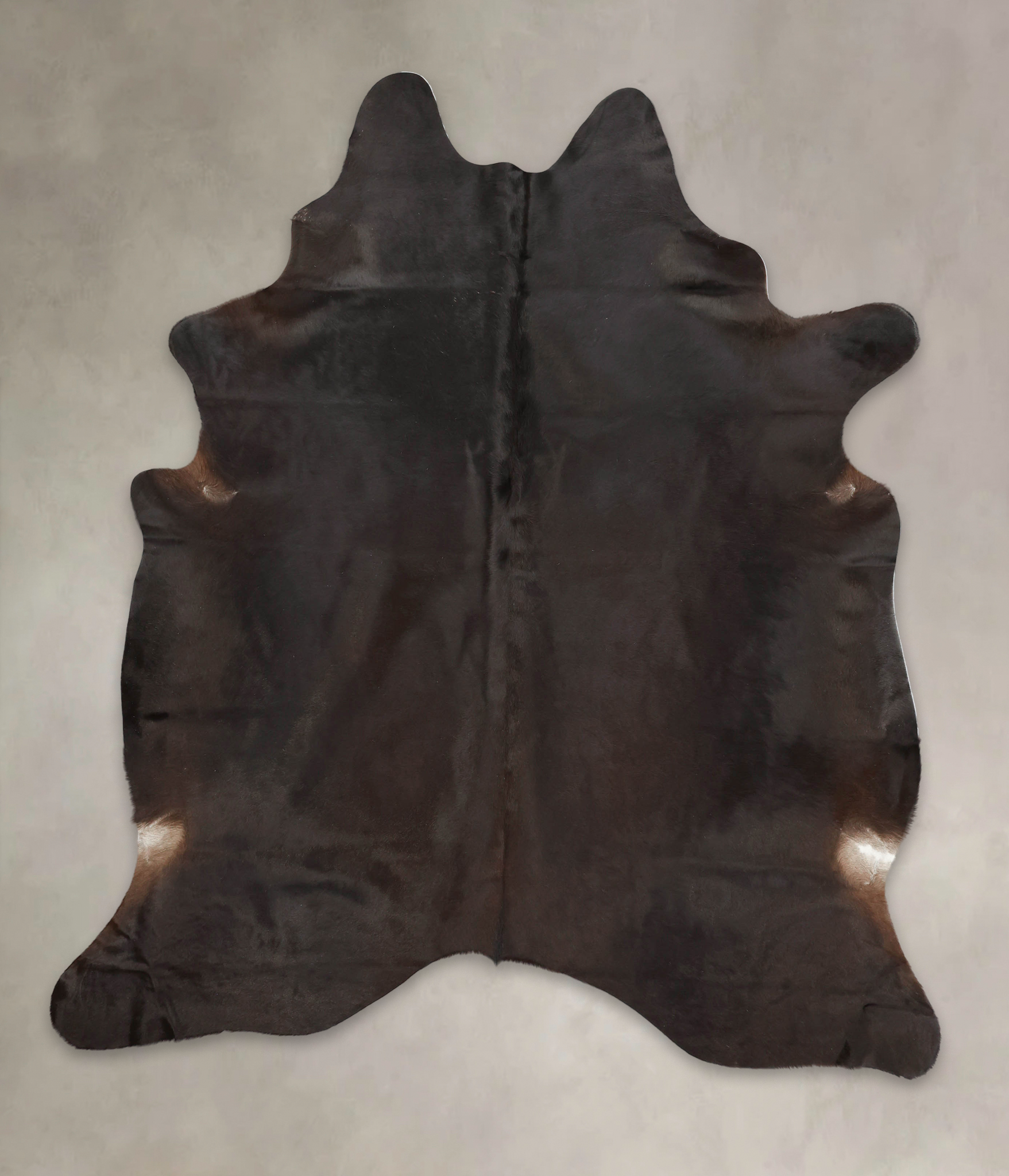 Solid Black Cowhide Rug #B4062